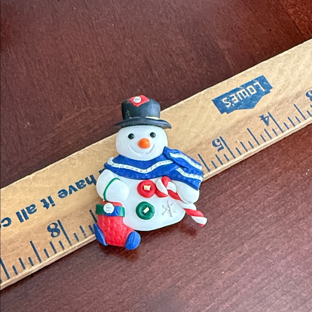 Vintage Snowman Brooch